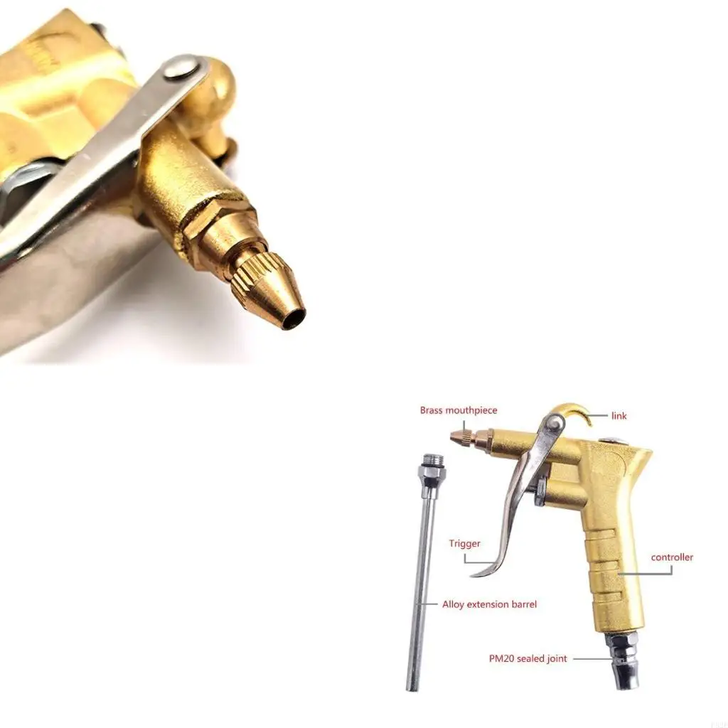 

P82E Industrial Air Blow Guns Adjustable Air Nozzle Steel Extension Pneumatic Air Compressor Accessory Dust Cleaning