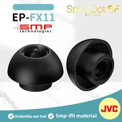 Para JVC EP-FX11 auriculares empotrados en espiral Material suave auriculares sin presión funda en espiral auriculares inalámbricos TWS verdaderos 4 Uds