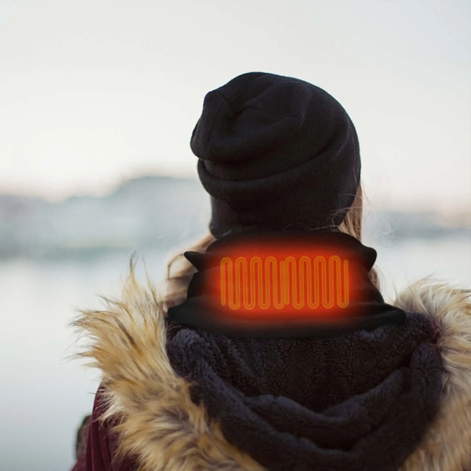 Winter Warm USB Heating Scarf camping warm Portable Heating Heated Scarf Adjustable Temperature Soft Neck Warmer Cold Weather