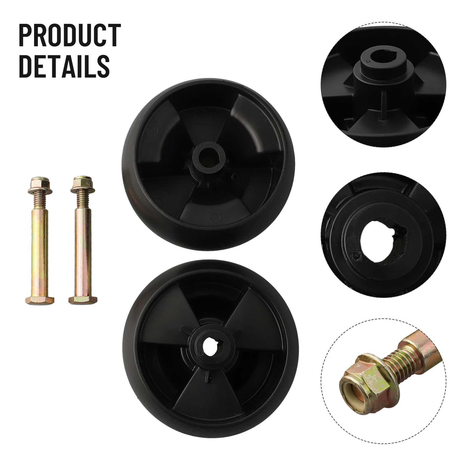 

5inch Deck Wheels & Axle Bolts For Hustler For Murray For Ride On Mowers Riding Lawn Mowers Garden Machinery