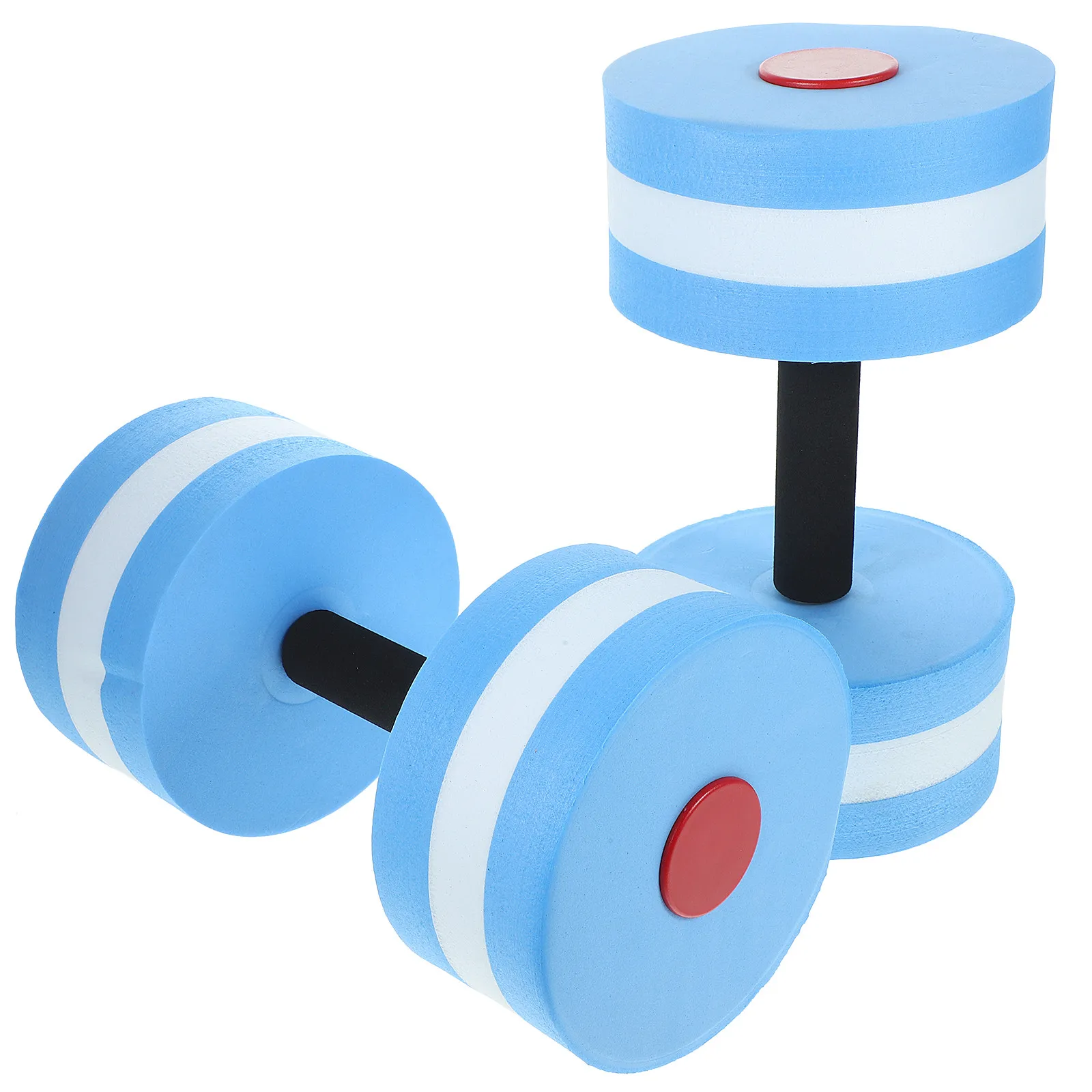 2Pcs Lightweight Eva Floating Dumbbell Set Aquatic Resistance Barbell for Swimming Exercise Balance Support Dry Quick