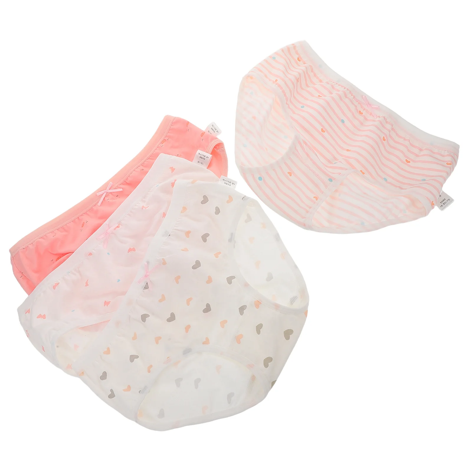 

4Pcs Kids Cotton Briefs Little Girls Underwear Breathable Fabric Snug Fit for Sensitive Skin 275x17cm Babygirls Underwear