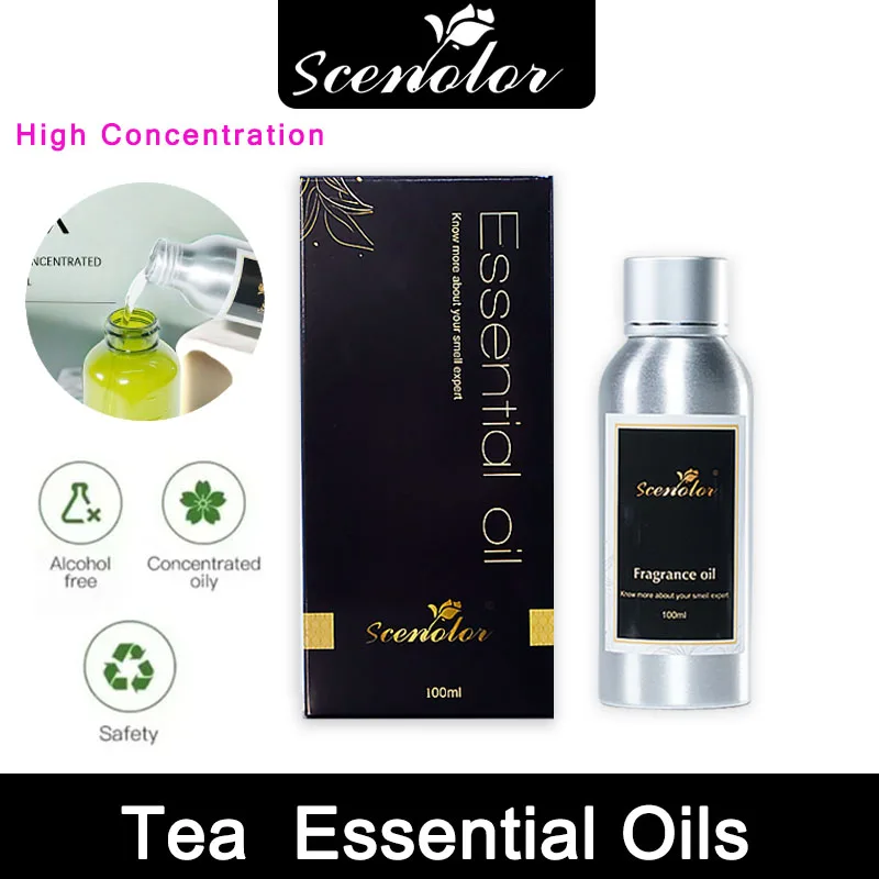 

100ml Tea Hotel Essential Oils Pure Plant Room Fragrance Home High Concentration Car Air Freshener Aromatic Oasis For Diffusers