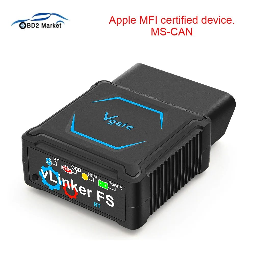 

Новый Vgate VLinker FS Bluetooth OBD2 диагностический сканер ELM327 профессиональный диагностический сканер для IOS/Android/ПК