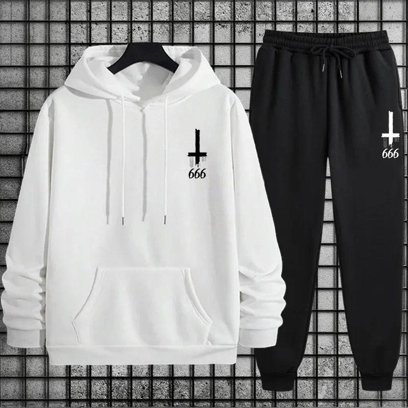 2025 جديد وصول ملابس رياضية رجالية مقنعين البلوز و بنطال رياضي خريف شتاء يوميا ملابس رياضية غير رسمية بدلة عدو موضة الزي #5