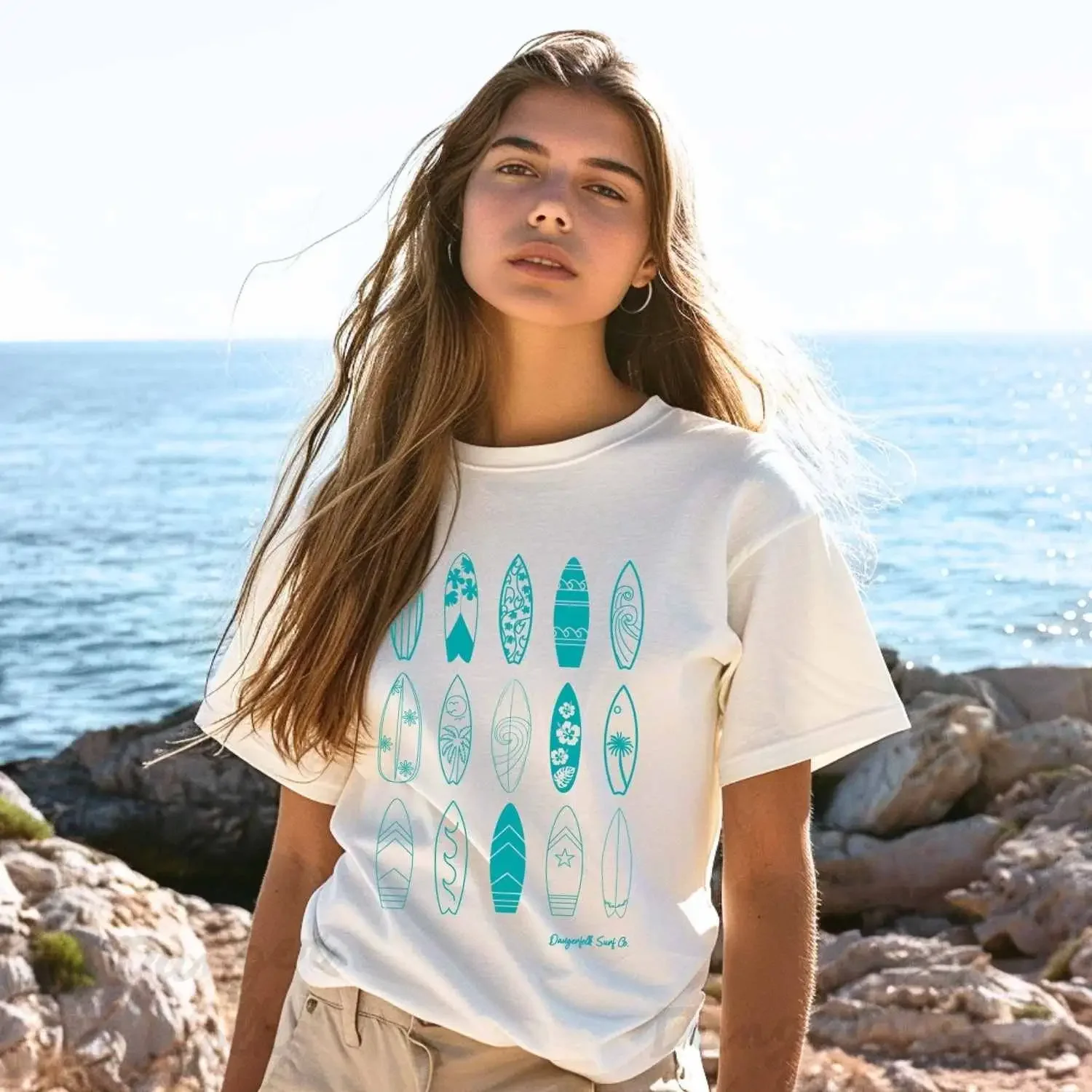 90s Tattoo SurfboardsT T Shirt Retro Surfer Cute Surfing Lovers Waves Mom