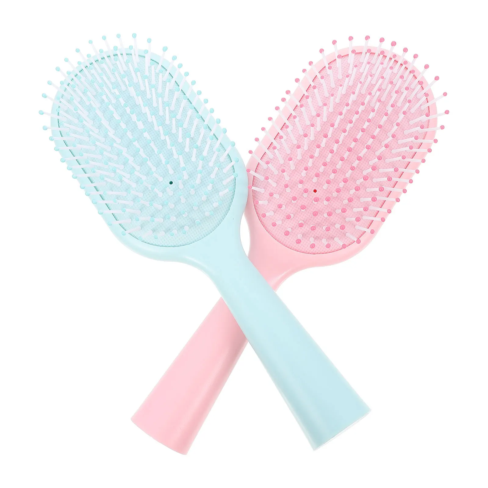 2 قطعة وسادة هوائية بلاستيكية أمشاط للنساء وفك تشابك وسادة التدليك فرشاة شعر مقبض طويل تصفيف أداة صالون العناية بفروة الرأس مشط #4