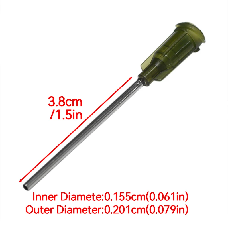 Jeringa dispensadora de líquidos, puntas de agujas roma, tubo de acero inoxidable, dispensador de pegamento para incollar, relleno de tinta, flujo de soldadura de aceite, 10 Uds.