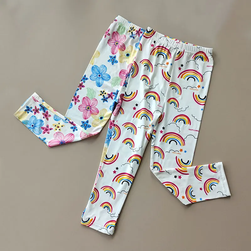 Leggings per ragazze pantaloni Casual a matita floreale per bambini pantaloni Skinny per bambini carini abbigliamento per bambini adolescenti