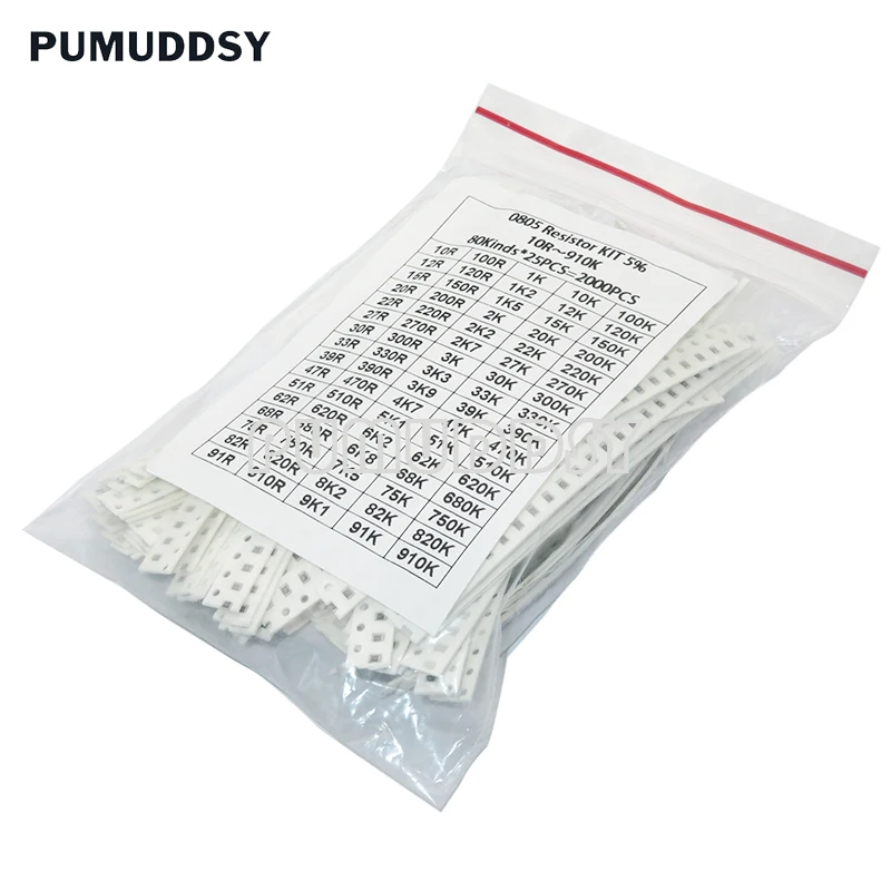 200pcs 660pcs 720pcs 4000pcs 0402 0603 0805 1206 1210 2512 smd resistor kit igmopnrq assorted kit 10k 100k 1k 1r 100r 220r 1% 5%