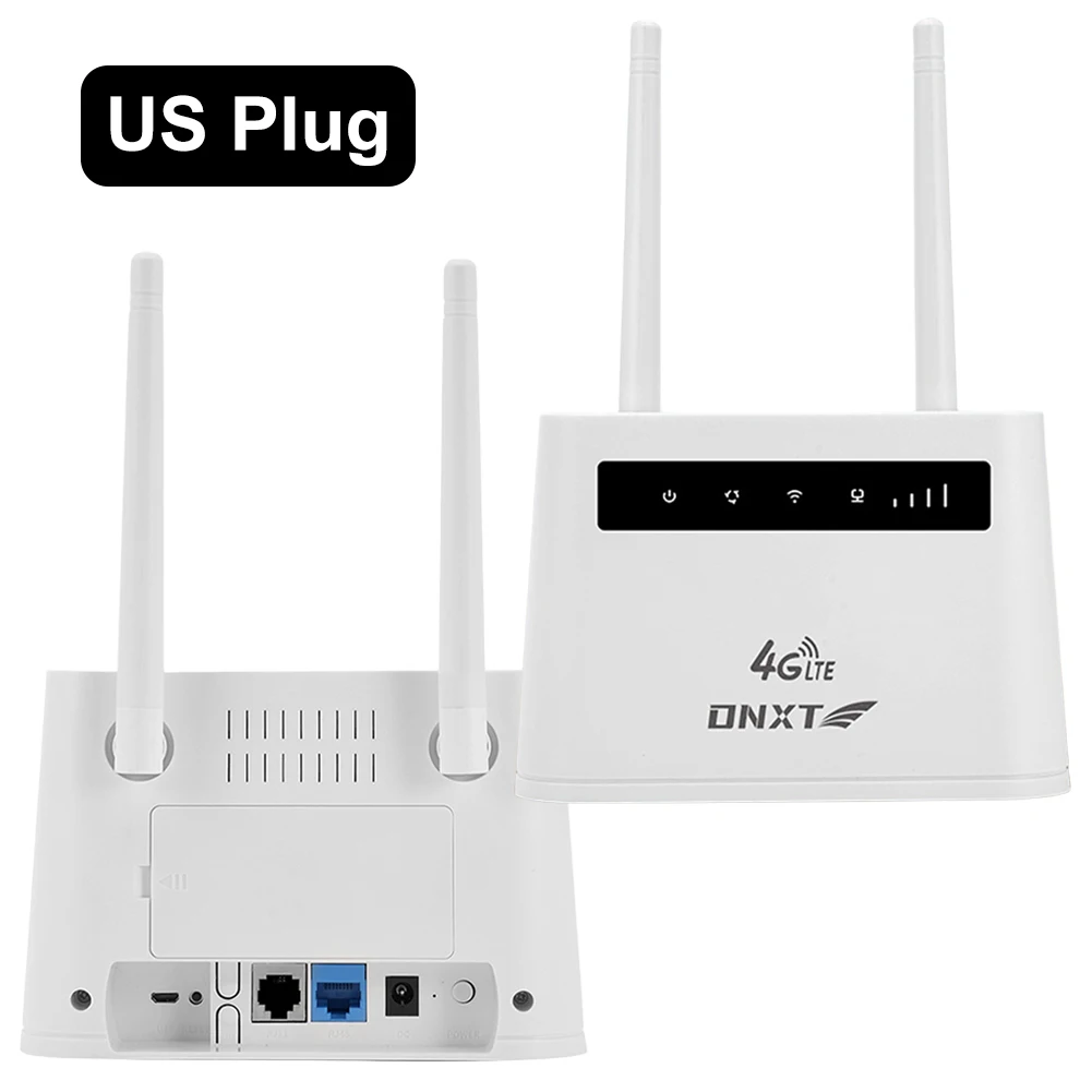 4G LTE Wireless Internet Router RJ11 RJ45 Ports 150Mbps WiFi Modem Router with SIM Card Slot Hotspot Modem for Home/Office