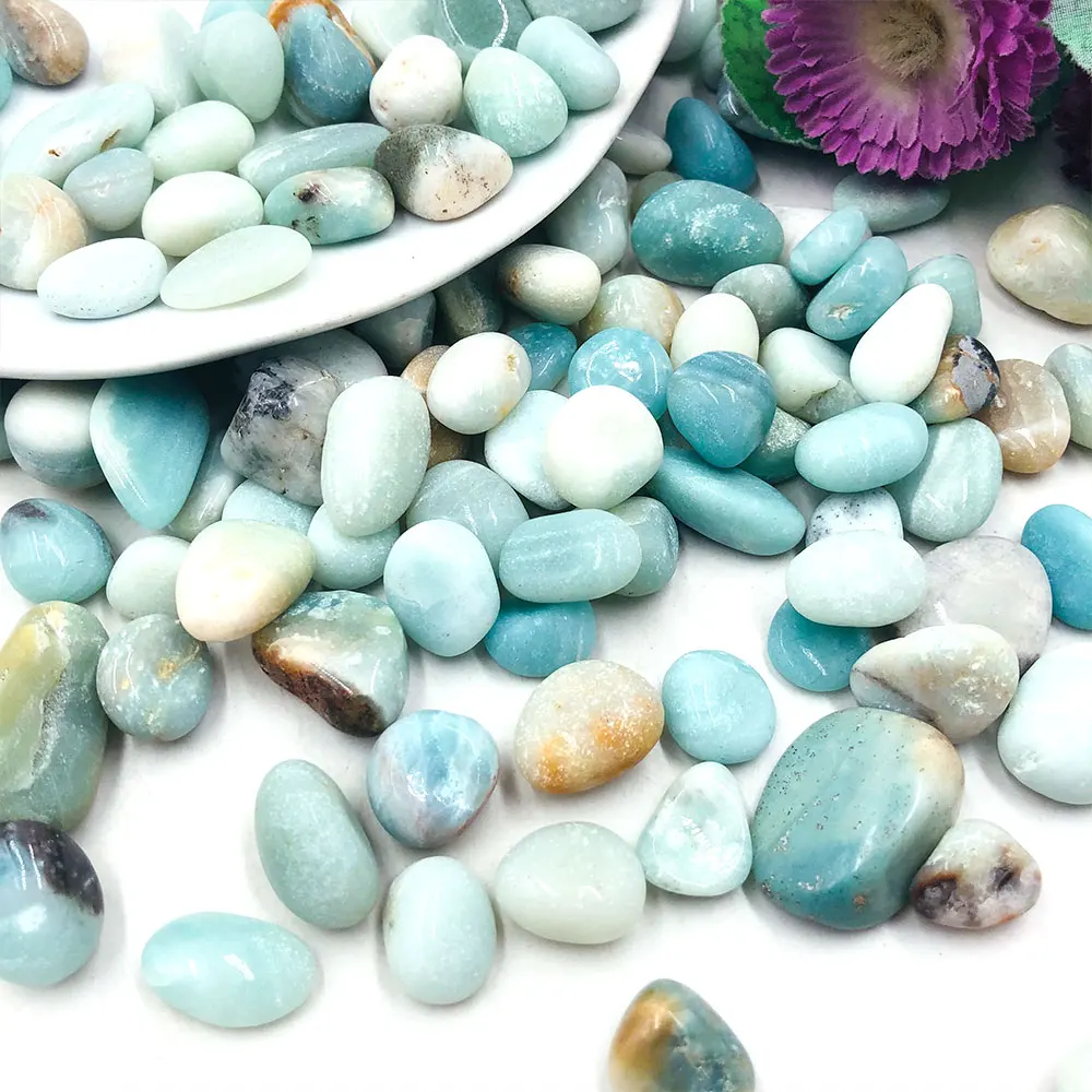 Natural Stone Caribbean Calcite Crystal Tumbled Stones Chips Crystals Minerales Home Decoration Aquarium Fish Tank Decorative