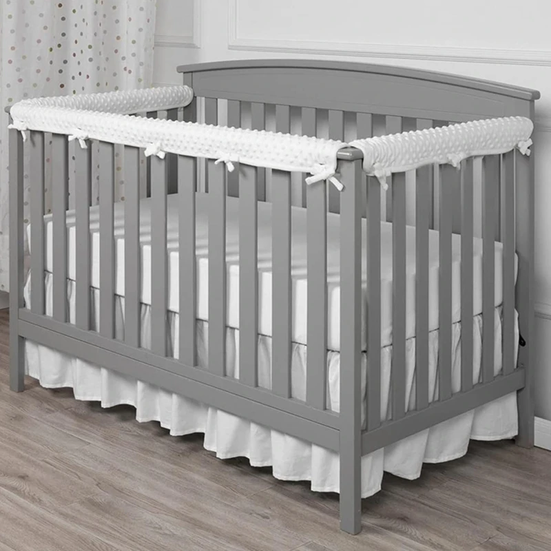 Thickened Crib Rail Cover Crib Guardrail Anti-collision Anti-bite Strip Quilted Fence Protective Strip Soft Edge  Padded