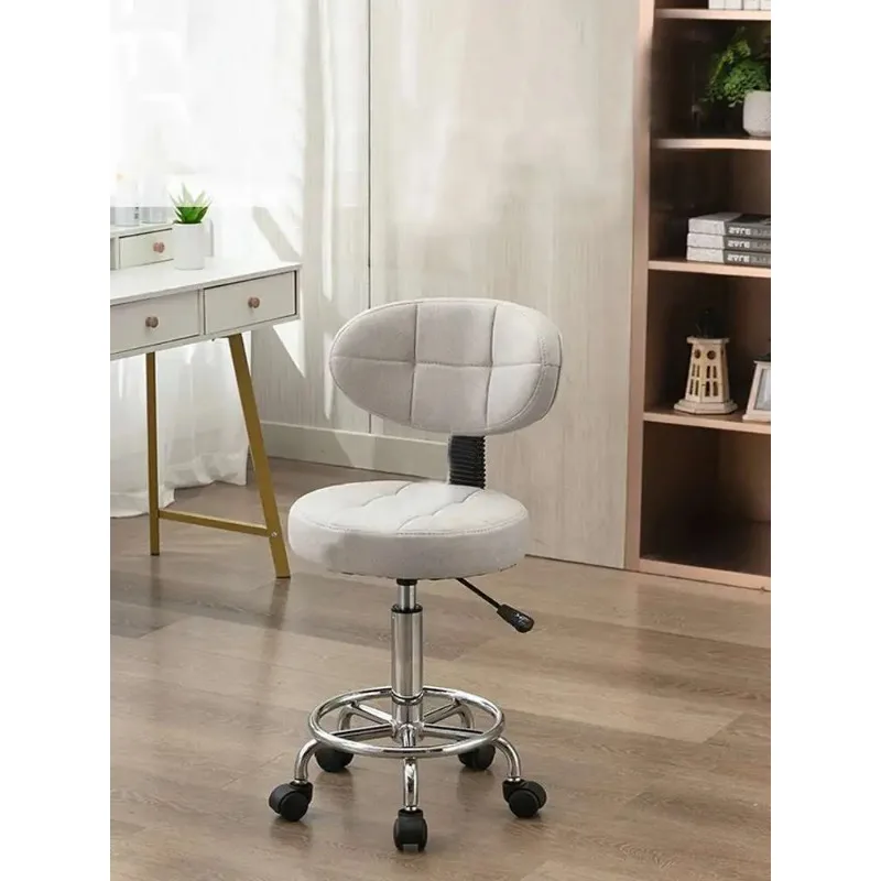 Nordic Backrest Hairdressing Stool Furniture Barber Shop Stools Tattoo Chair Rotatable Beauty Pulley Work Chairs