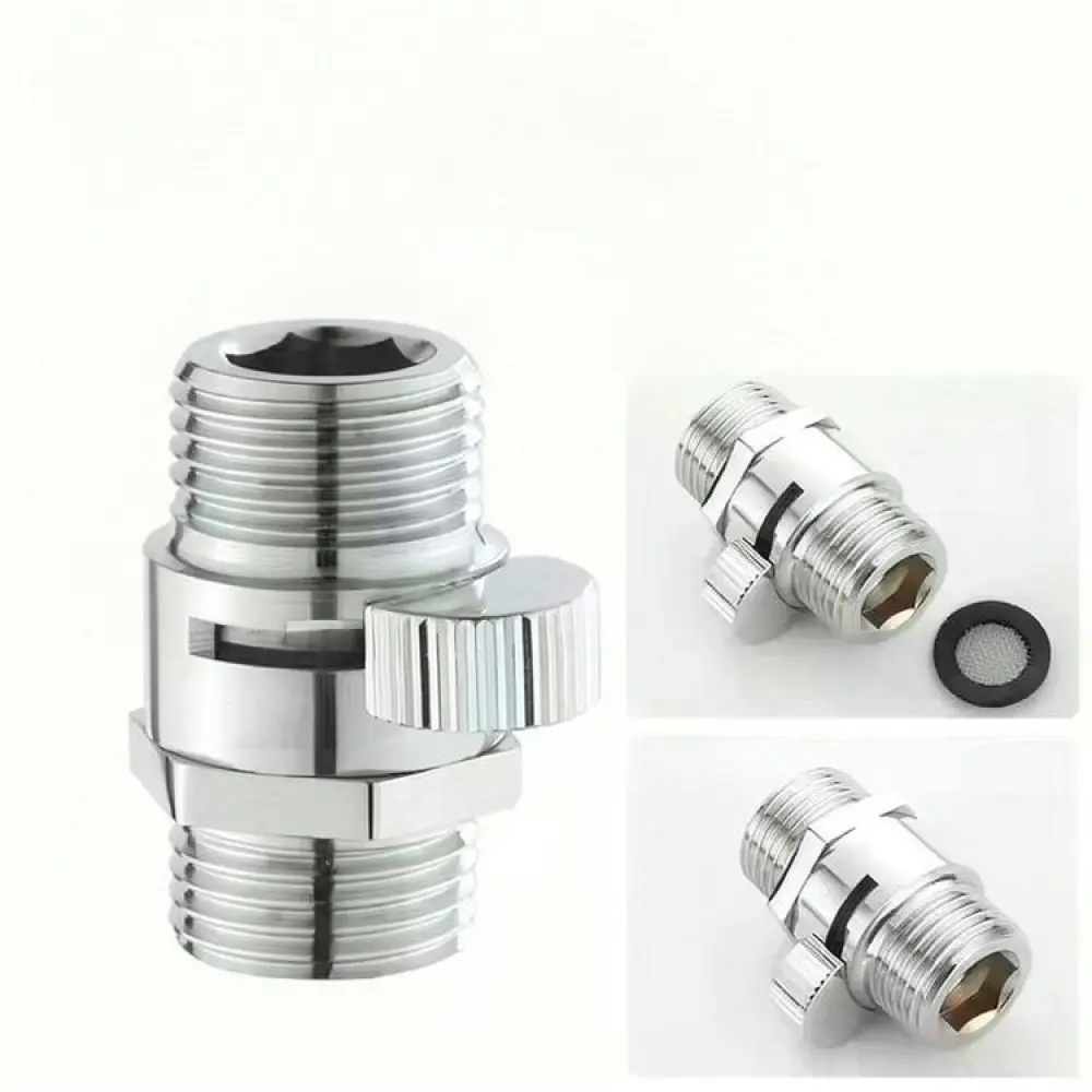 Solid Copper Quick Open Valve G1/2 Connector Bathroom Shower Head Flow Control Stop Cock Shut Off Adapter For Pipe Fittings