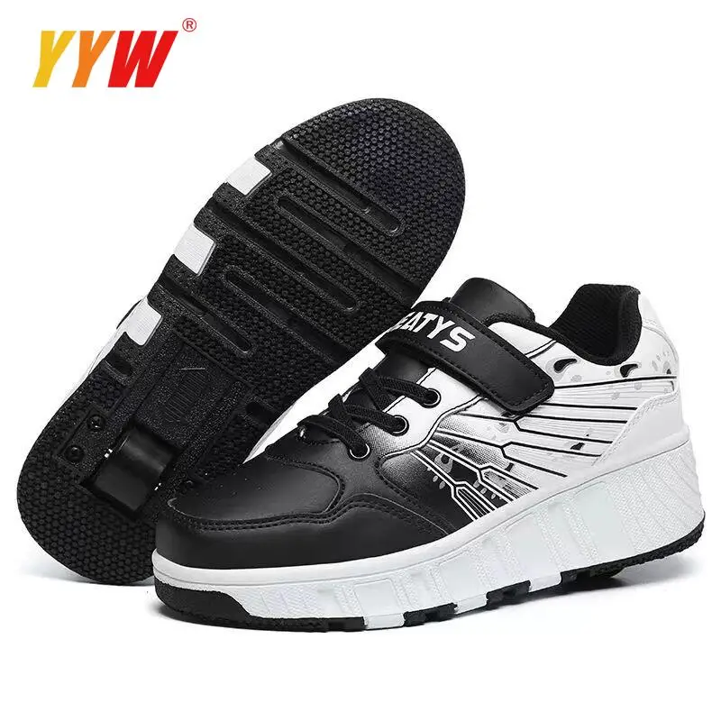 Eur 31-41 Children Roller Skate Shoes Kids Sneakers 2023 Boys Girls Wheels Shoes Adult Casual Boys Shoes Skating Sneaker Rollers