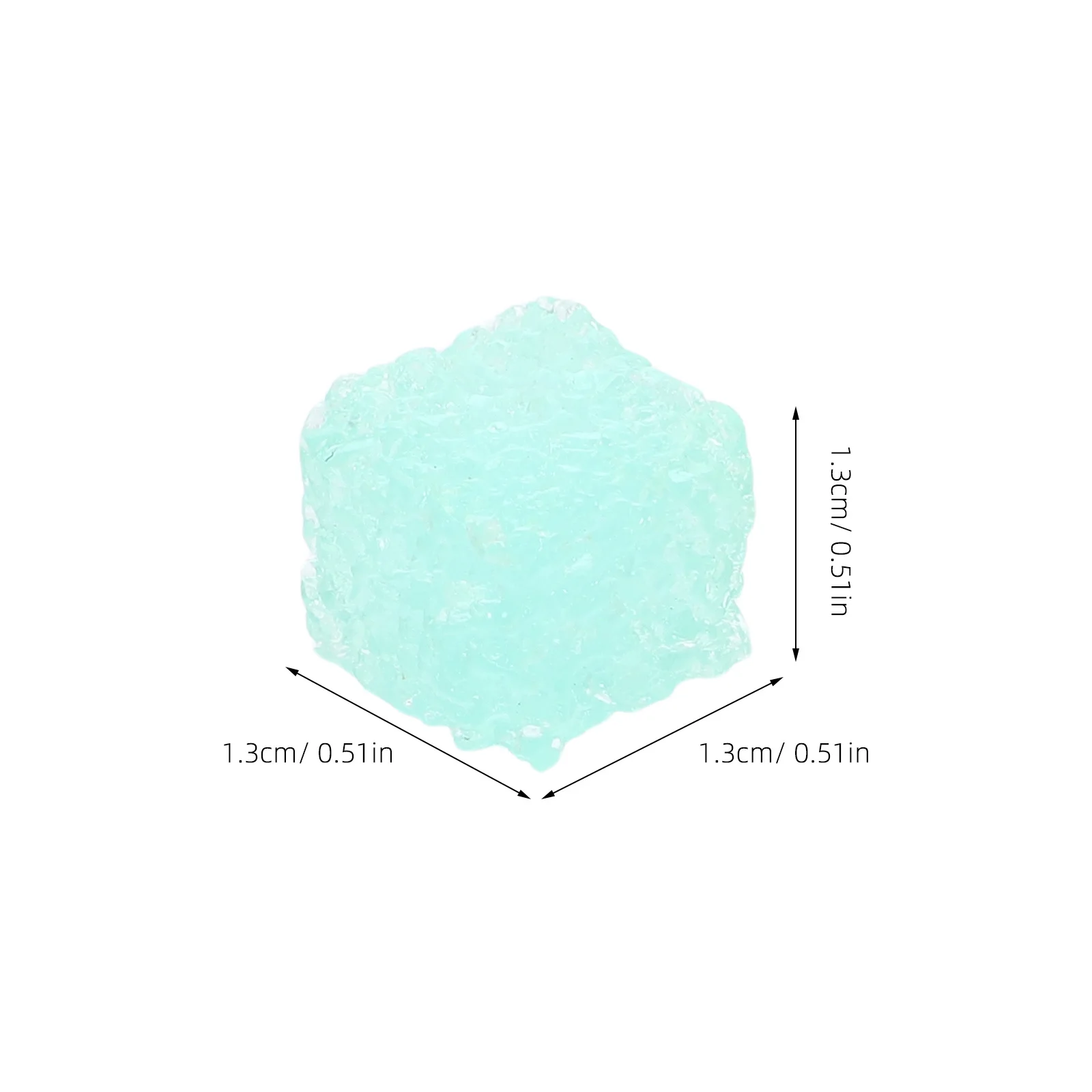 30pcs Simulated Noctilucence Cube Sugar Decor Mixed Color Luminous Phone Case Candy Charms Diy Craft Mobile Accessories