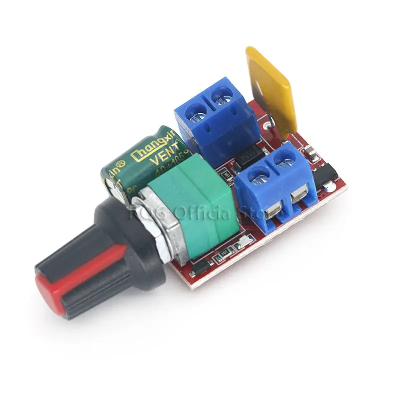 Heißer Verkauf Mini 5A PWM Max 90W DC Motor Speed Controller Modul 3V-35V Speed Control schalter LED Dimmer