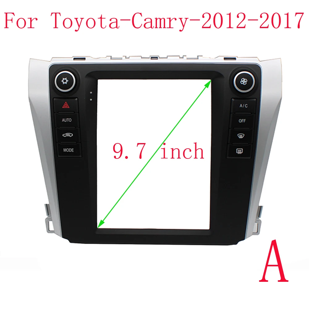 9.7 inch 2din Car Radio Dashboard For Toyota Camry 2012-2017 Stereo Panel, For Teyes Car Panel With Dual Din CD DVD Frame