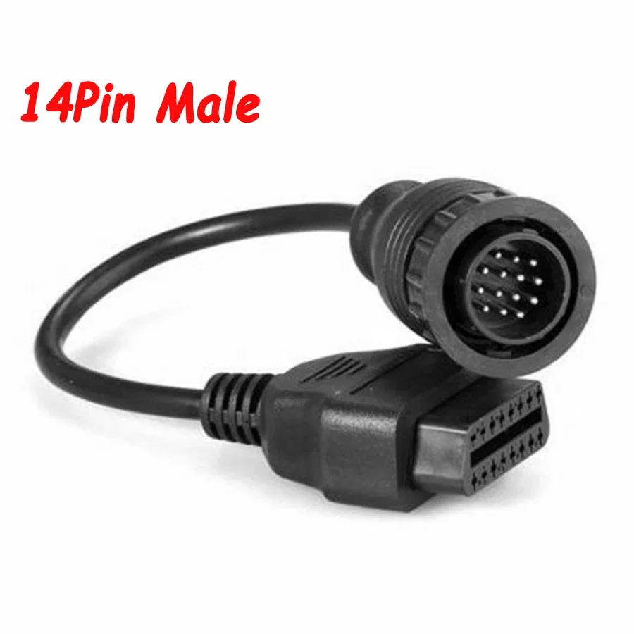 30CM OBD 14Pin Truck Convert Cable for Benz 14Pin Sprinter Male To OBD 2 16Pin Extender MB 14PIN To 16 PIN OBD2 Adapter Cable