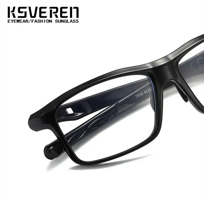 Square Photochromic Reading Glasses Anti Slip Sports Glasses Men Optical Glasses Prescription Glasses Eyewear Frame KSVEREN