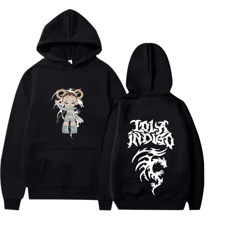 

Lola Indigo 2025 Tour fashion graphics hoodie men women vintage Casual Long sleeve Sweatshirt with print oversized hoodie unisex