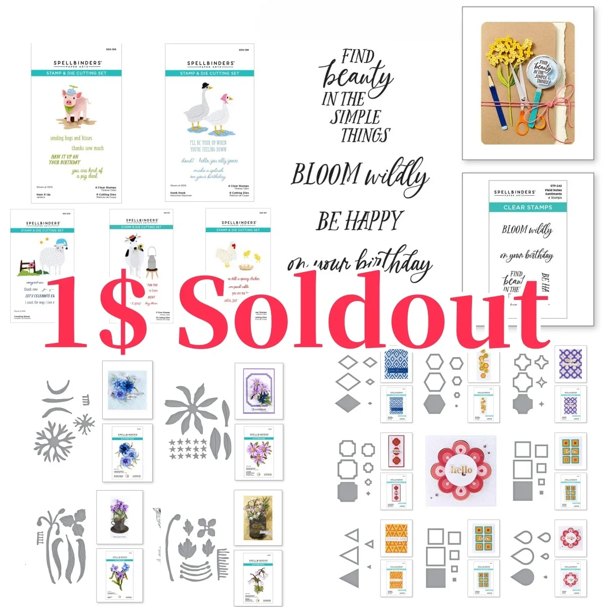 

1$ Animal Shape Flowers Cutting Dies Clear Stamps for DIY Decorating Scrapbook Paper Gift Card Album Craft Supplies