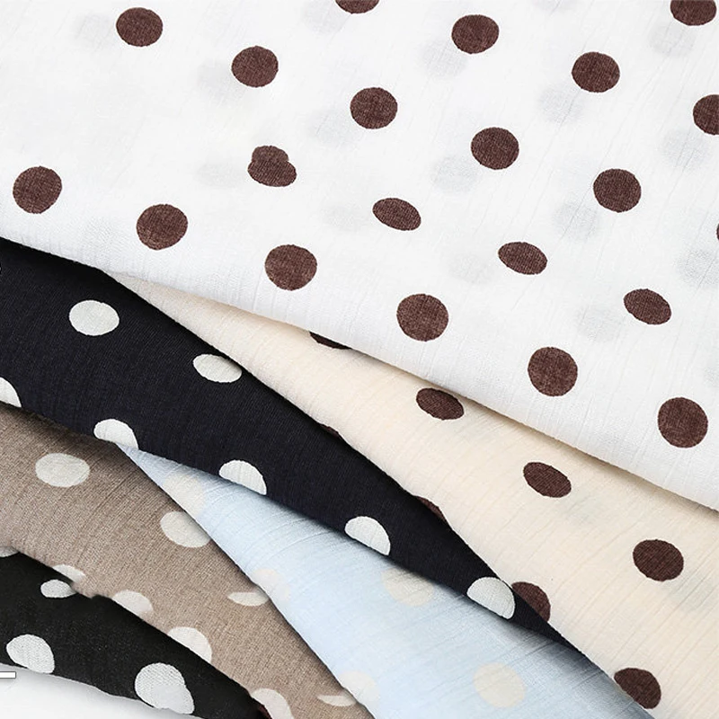 Polka Dot Printing Imitation Cotton Fabric for Sewing