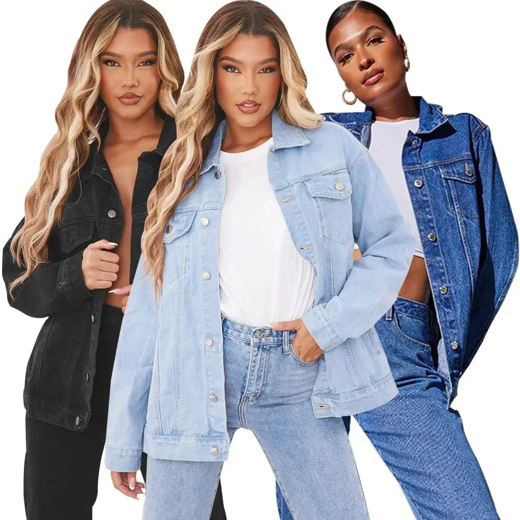 

Женская сексуальная модная свободная джинсовая куртка SMR11862, европейско-американский стиль