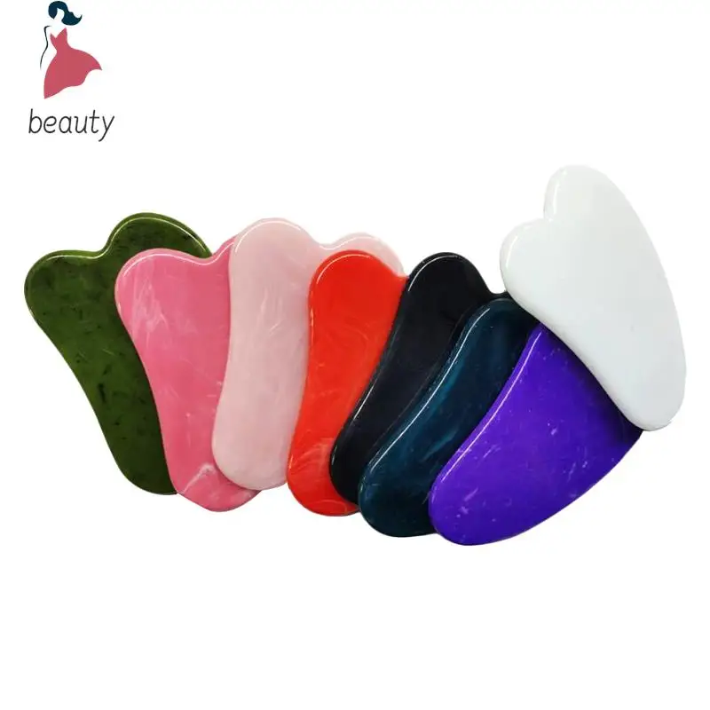 Plastic Guasha Raspagem Massagem Raspador, Massageador Facial, Acupuntura, Gua Sha Board, Acupoint, Eye Care, Ferramenta SPA, 1Pc