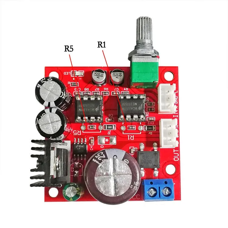 Dual NE5532 Preamplifier Board AC5-16V DC6-24V Single Power Amplifier Module Microphone Preamplifier Module Audio Op Amp Board