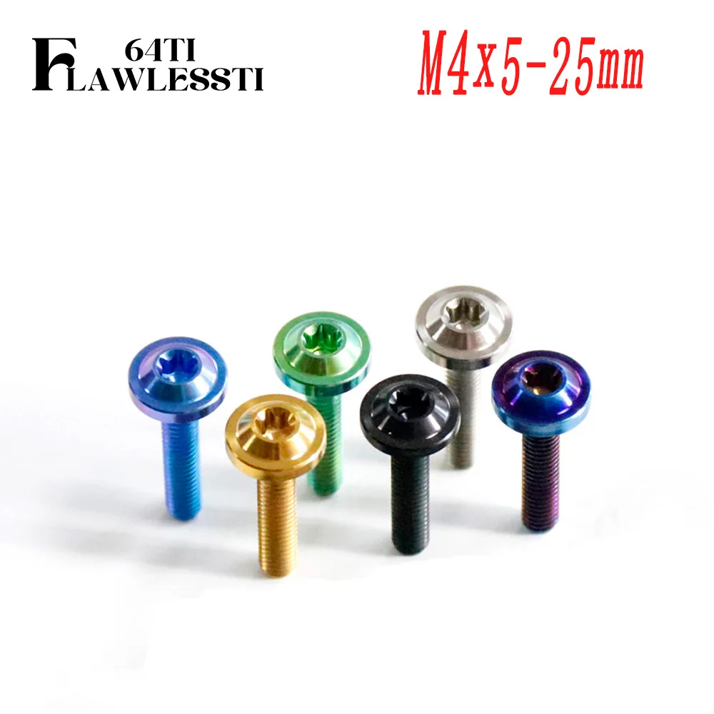 FLAWLESSTI M4×5-25 mm Gr5 Titanium Bolt For Yamaha Xmax 300 Nmax 155 Honda Forza 350 Wave 125i