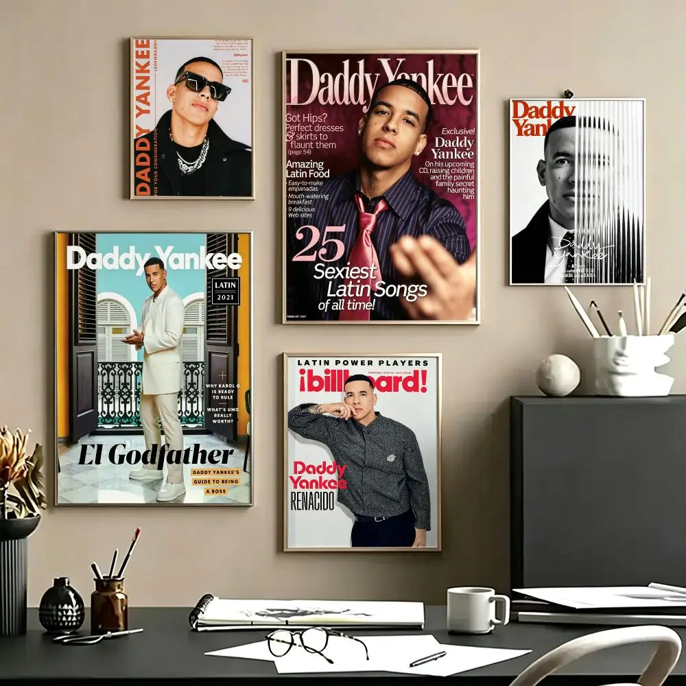 music Daddy Yankee Poster Poster HD Self Adhesive Waterproof Art Print Wall Decor for Bedroom Living Room Home Gift