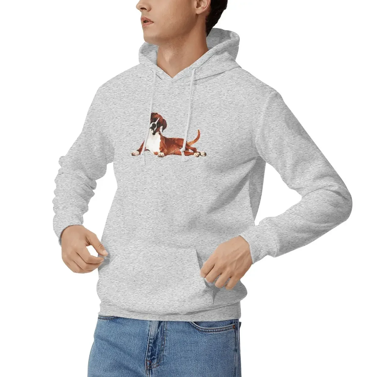 Adorable Boxer Dog Hoodies Men Women Casual Pullover Sweatshirts Fashion Long Sleeve Hooded Autumn Winter