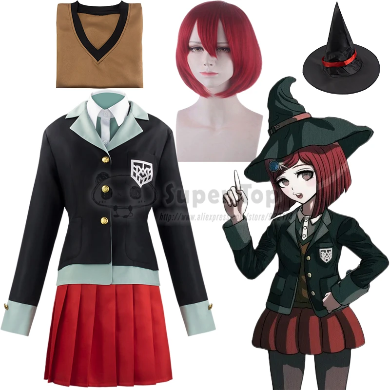 Новая игра Danganronpa V3: Killing Harmony Yumeno Himiko Косплей Костюм JK Униформа Юбка Комплект Черный Женский Костюм на Хэллоуин