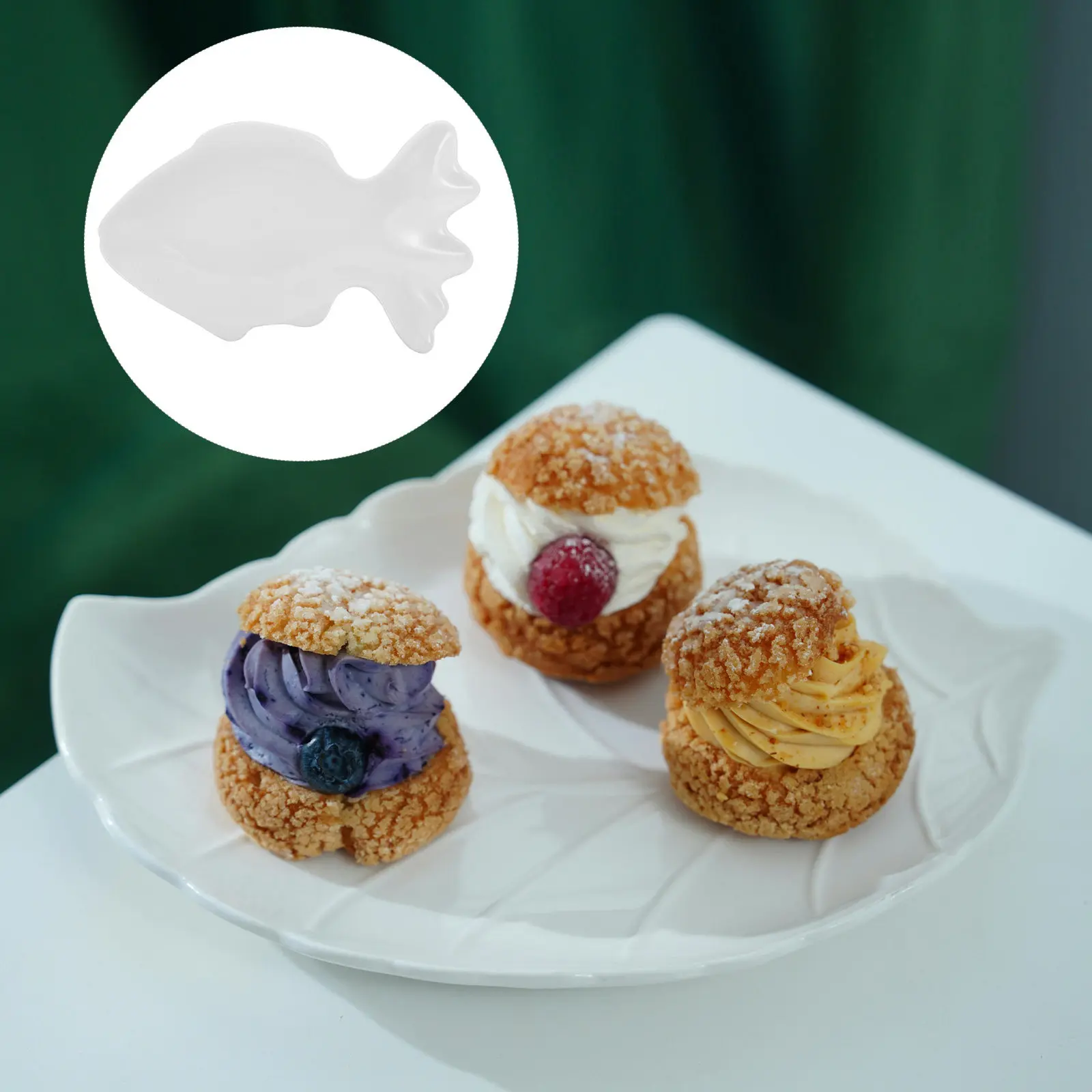 

Керамическая миска в форме рыбы: компактная, легкая, практичная для масла, уксуса, соусов, закусок, рыбных блюд, поднос для еды