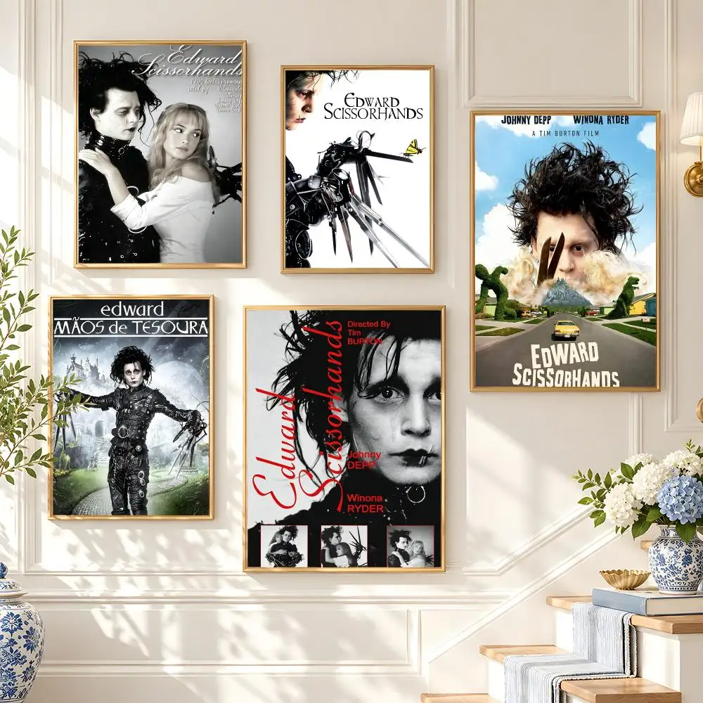 movie Edward Scissorhands Poster Poster HD Frameless Preppy Style Wall Art Home Decor For Living Room Bedroom Gift