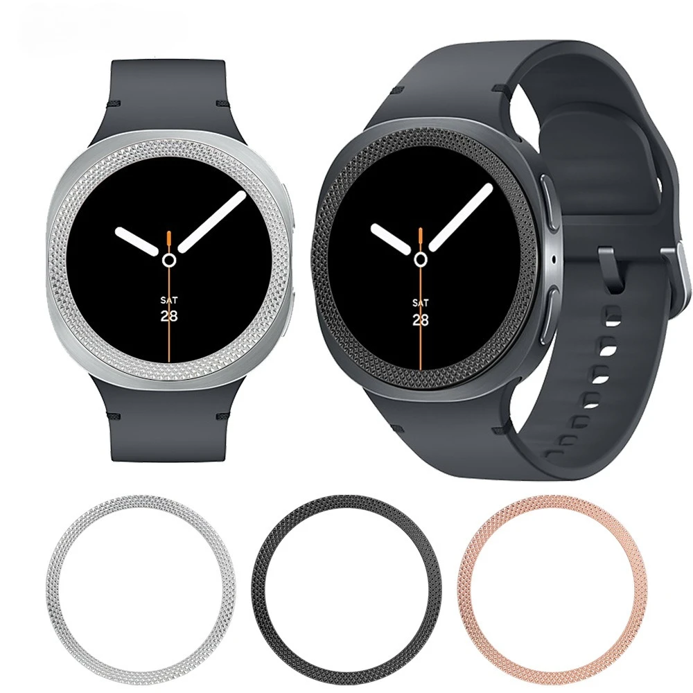Lunetta in metallo per Samsung Galaxy Watch 8 7 6 5 4 Series Custodia protettiva adesiva per Galaxy 40MM 44MM Anello paraurti