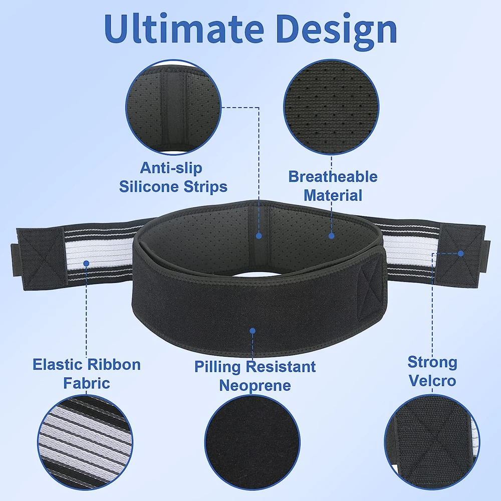 Cintura pélvica antiderrapante respirável, Sacroilíaco SI Joint Hip Belt, Aliviar a dor do nervo ciático, Dor lombar