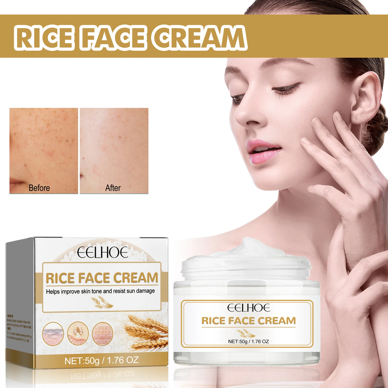 Rice Cream – Gently smooths fine lines, hydrates & refines pores