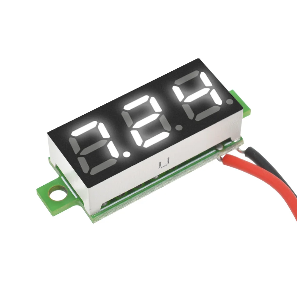 DC 2.5 V-30 V 0.28 cal LED woltomierz cyfrowy cyfrowy miernik napięcia Tester detektor 2 przewody 0.28 \'\'czerwony zielony niebieski żółty wyświetlacz