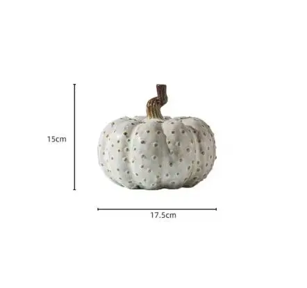 Ceramic Pumpkin Ornament Handmade Pumpkin Easter Porcelain Handicraft Simulation Plant Sculpture Ornaments Home Decoration