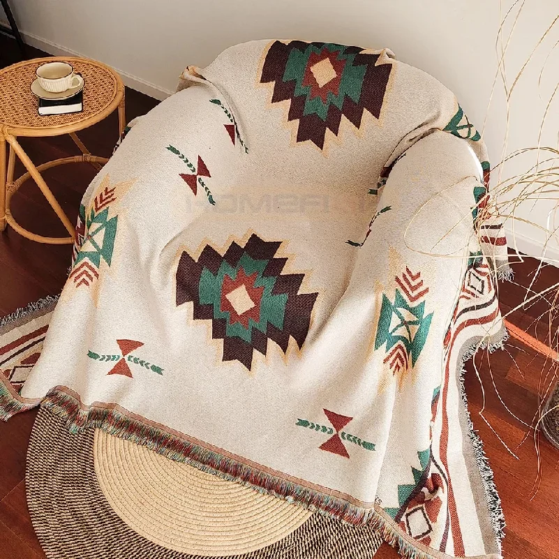 Azteekse deken oversized boho  - Boho Throw Blanket Fringe recensie en prijs