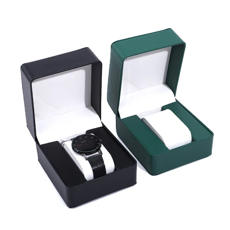 Single Watch Gift Box with Pillow Premium PU Leather Wristwatch Display Case Organizer and Watch Case for Gift