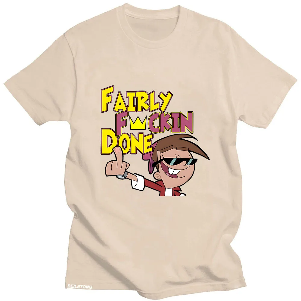 Fairly OddParents T-shirt Cartoon Print Harajuku Kawaii Tee-shirt Short Sleeve Cute Cotton Tshirt Ropa Hombre Anime Punk Clothes