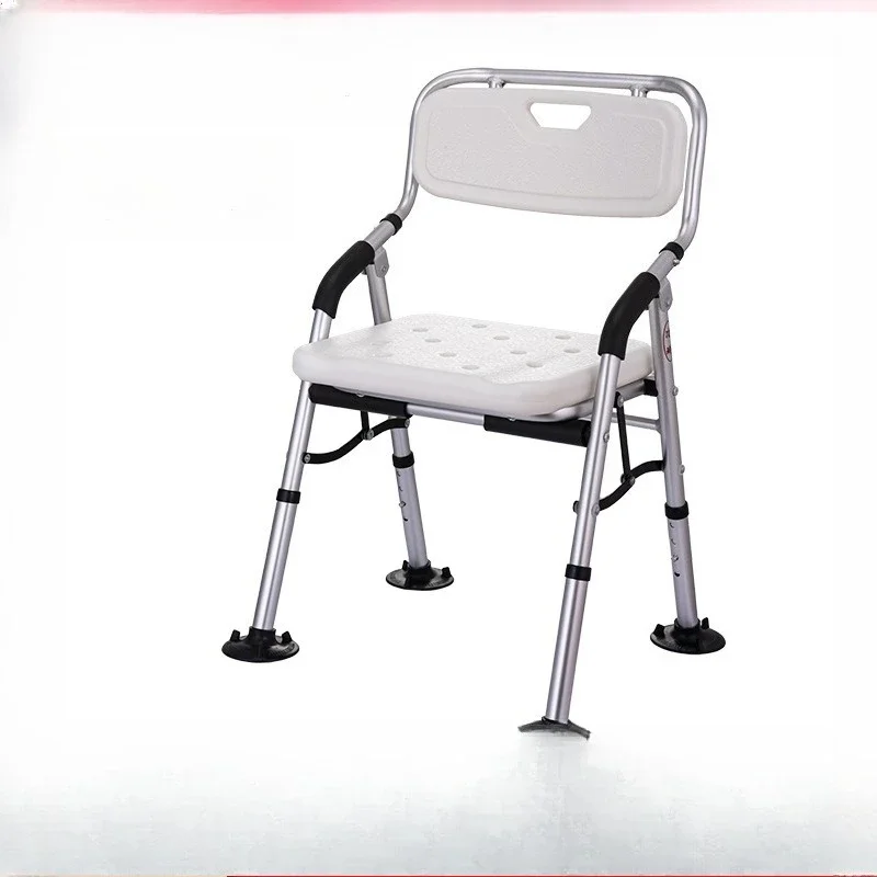 

Folding, anti-rollover shower chair, elderly, pregnant women and children, height four-gear adjustable bath chair