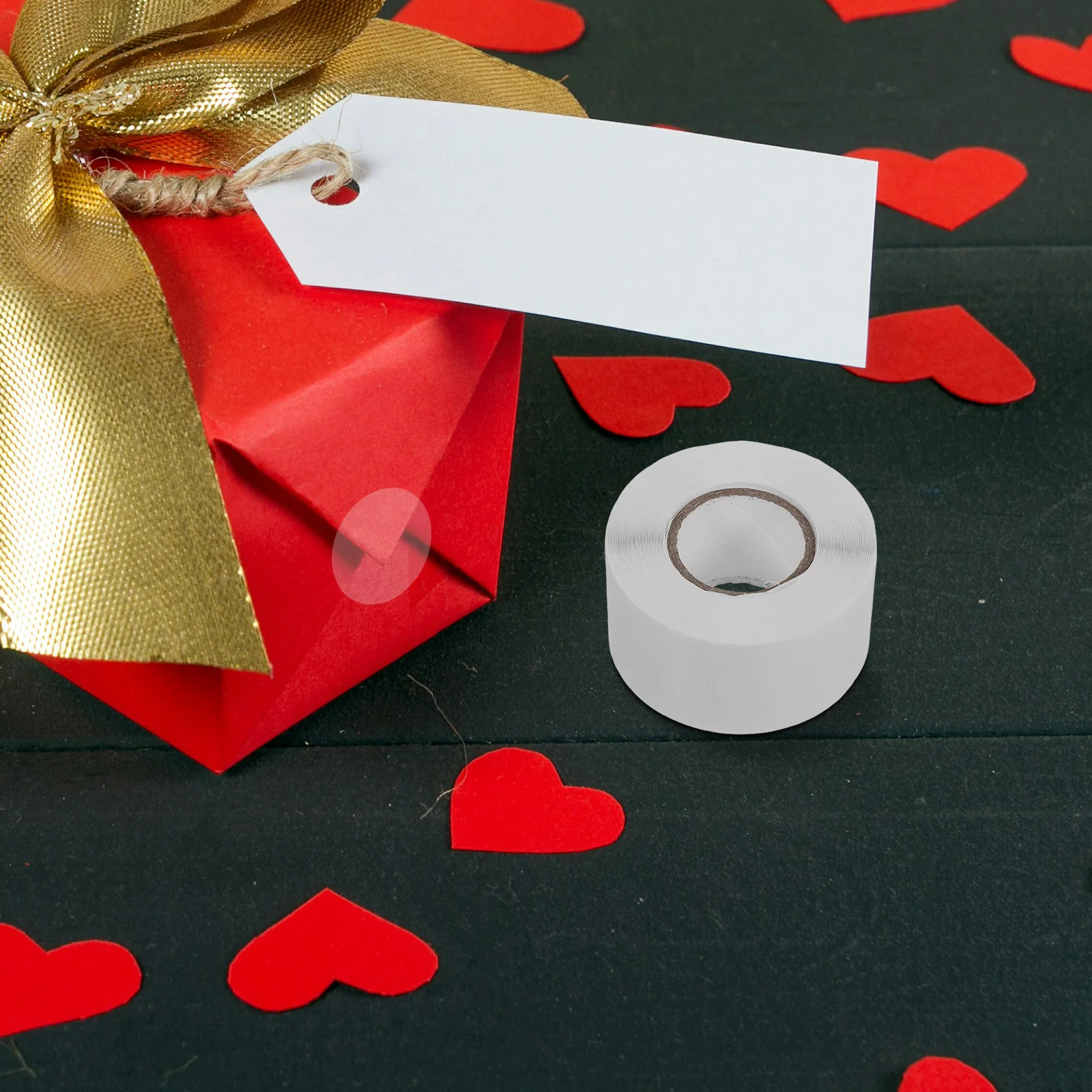 2 لفات ملصقات مستديرة شفافة مقاومة للماء ملصقات ذاتية اللصق لختم المغلف الحاضر التعبئة والتغليف كيس الطعام الختم