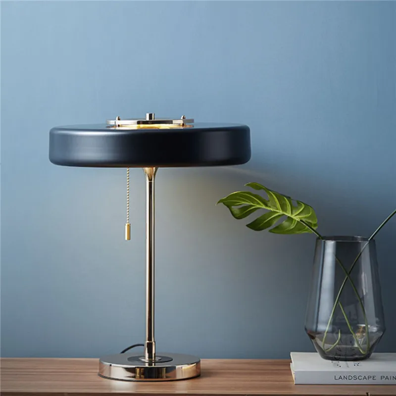 

Post-modern macaron table lamp creative metal bedside Minimalist lamp living room hotel girl room decor study reading desk lamp