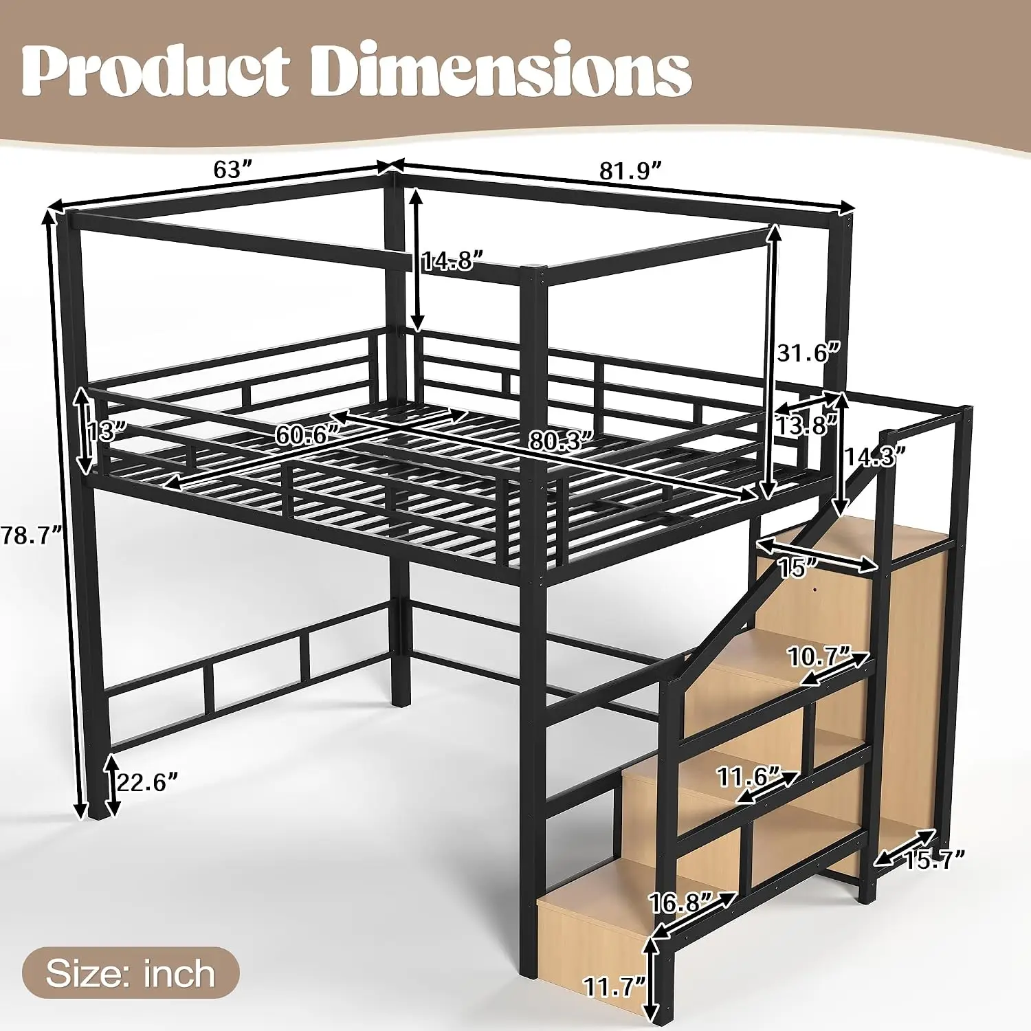 Cama tipo loft para adultos co - Canopy Bed Frame Metal Queen reseña y precio
