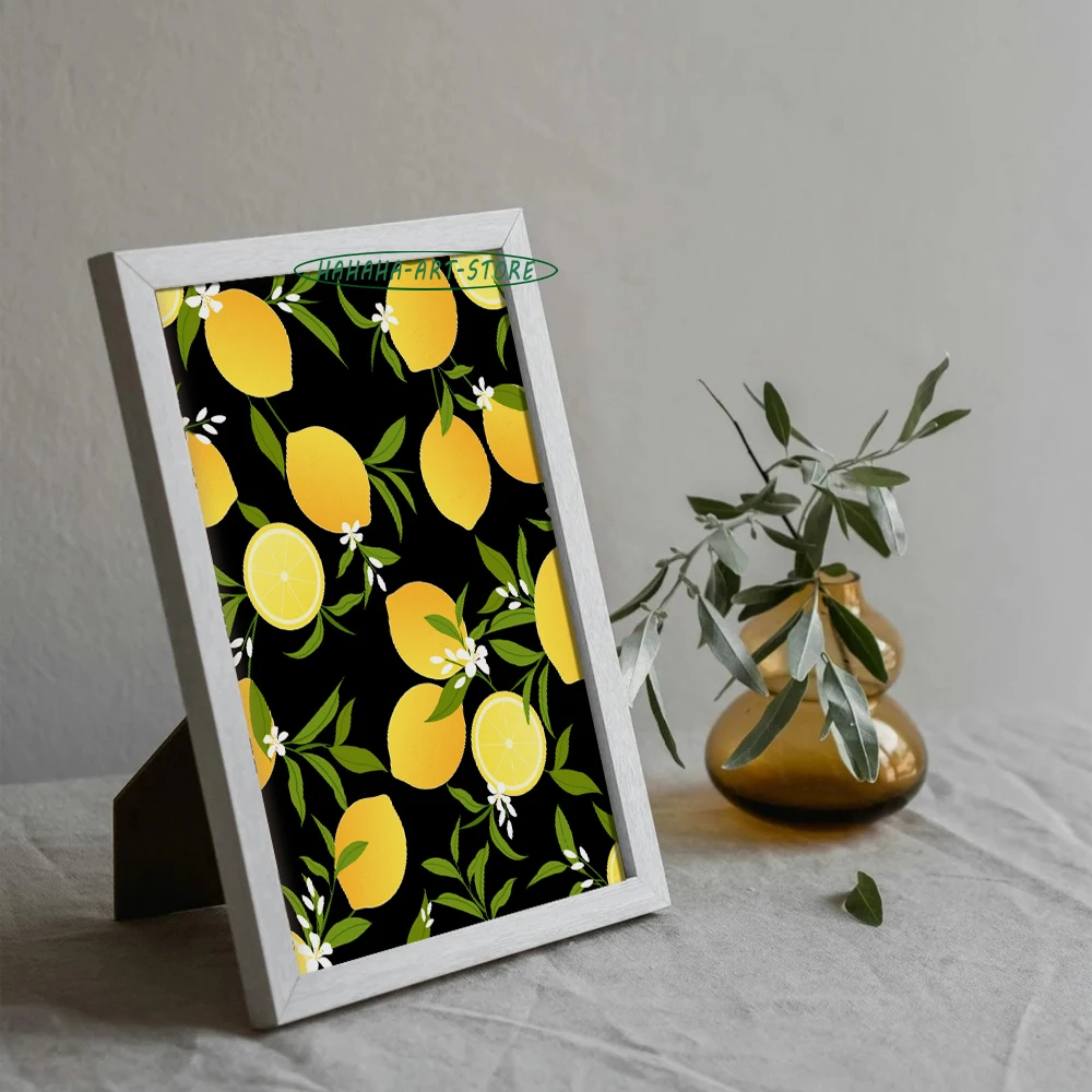 Fruit Lemon Modern Painting Poster Home Living Room Kitchen Aesthetic Decor Lemon Prints Fruit Canvas Printing Poster Wall Decor